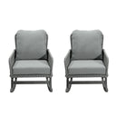 Contemporary Minimalist Wicker Rocking Chair With Soft Cushions And Durable Wooden Frame