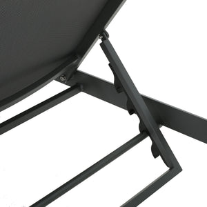 Outdoor Patio Chaise Lounge With 5 Reclining Positions