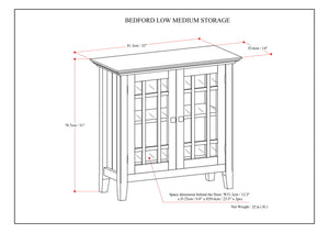 Bedford - Low Storage Media Cabinet - Rustic Natural Aged Brown