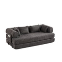 Convertible Sleeper Sofa Bed With Cylindrical Pillow