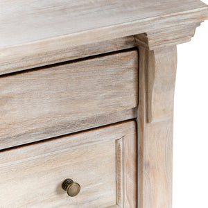 Adelaide - 3 Drawer Nightstand - Natural Cream Wash