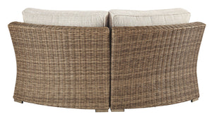 Beachcroft - Curved Corner Chair w/Cushion - Beige