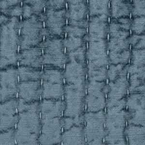 Bari - Velvet Quilt - Stone Blue