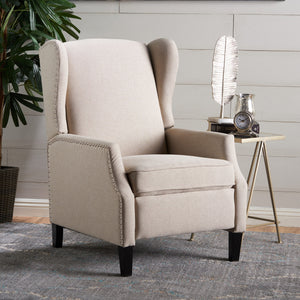 Westeros Wing Back Fabric Upholstered Recliner