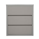 Freestanding Bathroom Vanity With Ceramic Sink, 2 Full Extension Drawers