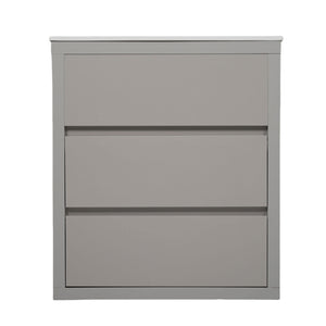 Freestanding Bathroom Vanity With Ceramic Sink, 2 Full Extension Drawers
