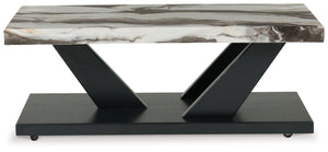 Cendill - Occasional Table Set (Set of 3) - Dark Brown / White / Black
