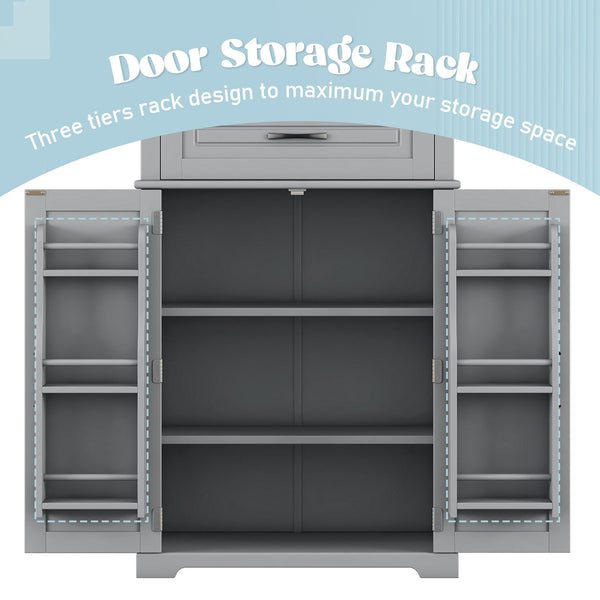 Bathroom Storage Cabinet With Multifunctional Storage Space, Drawer With Slide Rails, Adjustable Shelf
