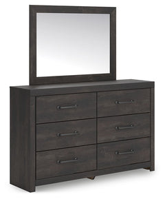 Hollivern - Dresser And Mirror - Dark Gray