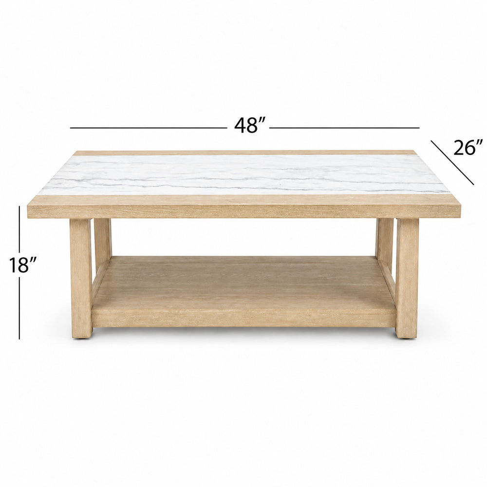 Trifecta - Coffee Table - Driftwood Cerused Oak