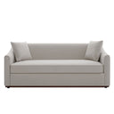 3 Seater Sofa With Wrap Around Armrests And Throw Pillows