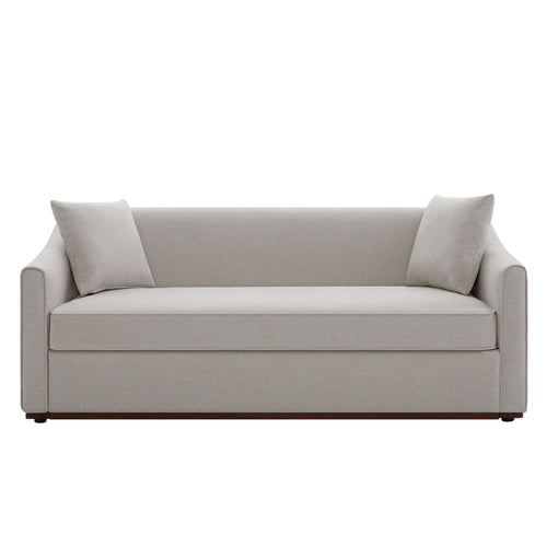 3 Seater Sofa With Wrap Around Armrests And Throw Pillows