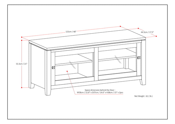 Cosmopolitan - Handcrafted TV Media Stand