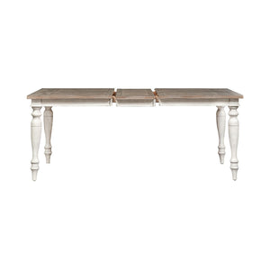 Whitney - Rectangular Leg Table - Antique Linen / Weathered Gray