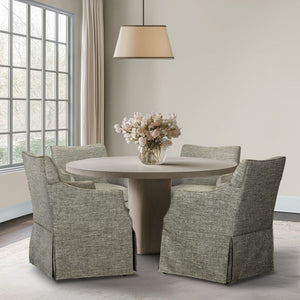London - Upholstered Skirted Dining Arm Chair