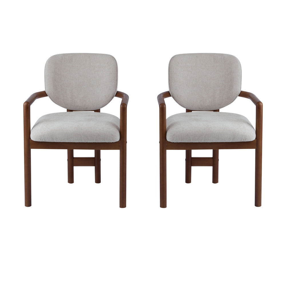 Upholstered Arm Dining Chairs (Set of 2)