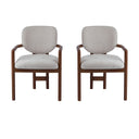 Upholstered Arm Dining Chairs (Set of 2)