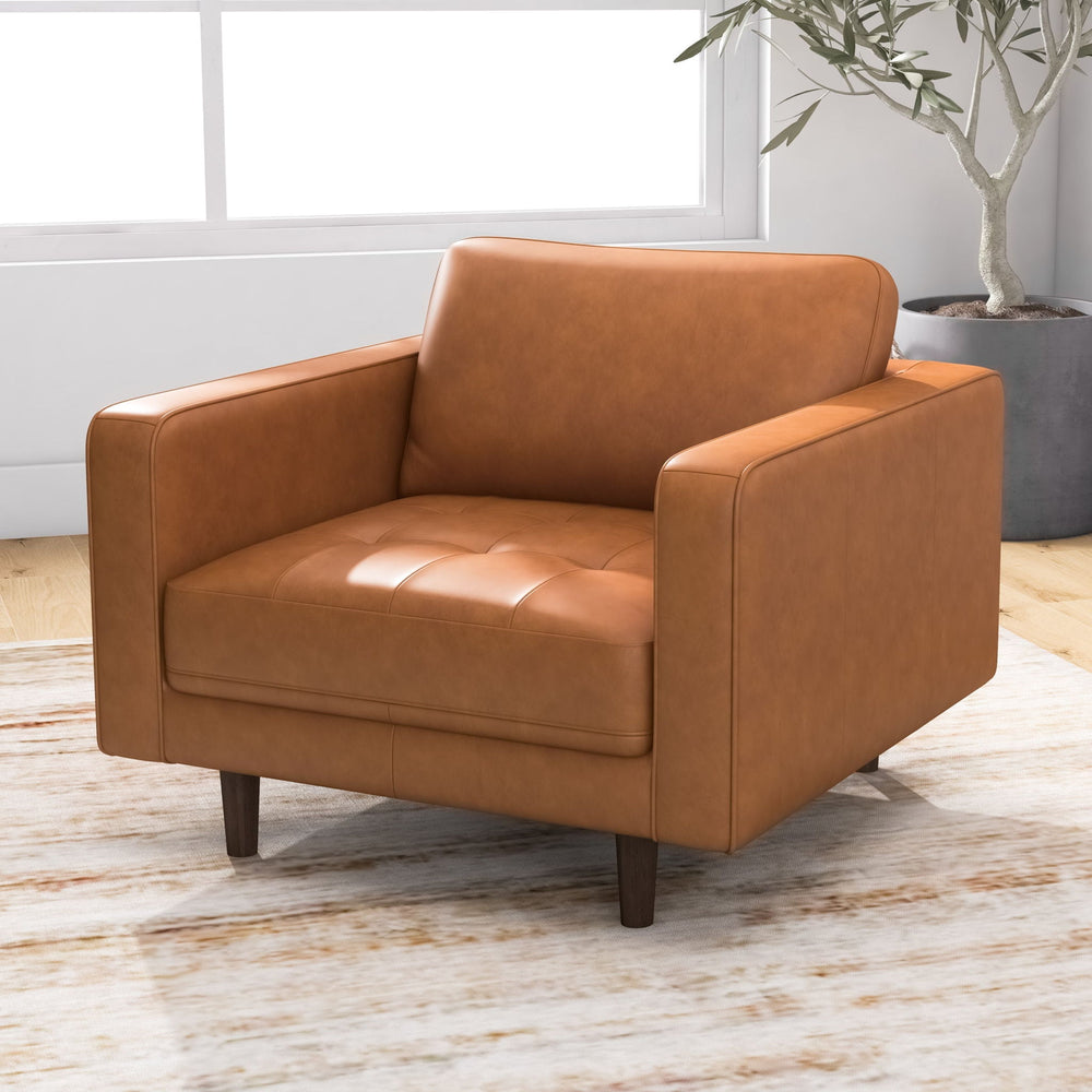 Catherine - Lounge Chair - Brown / Tan