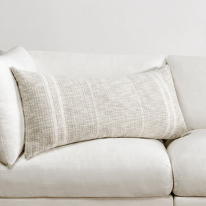 Ria - 36" x 16" Pillow - Natural / Black