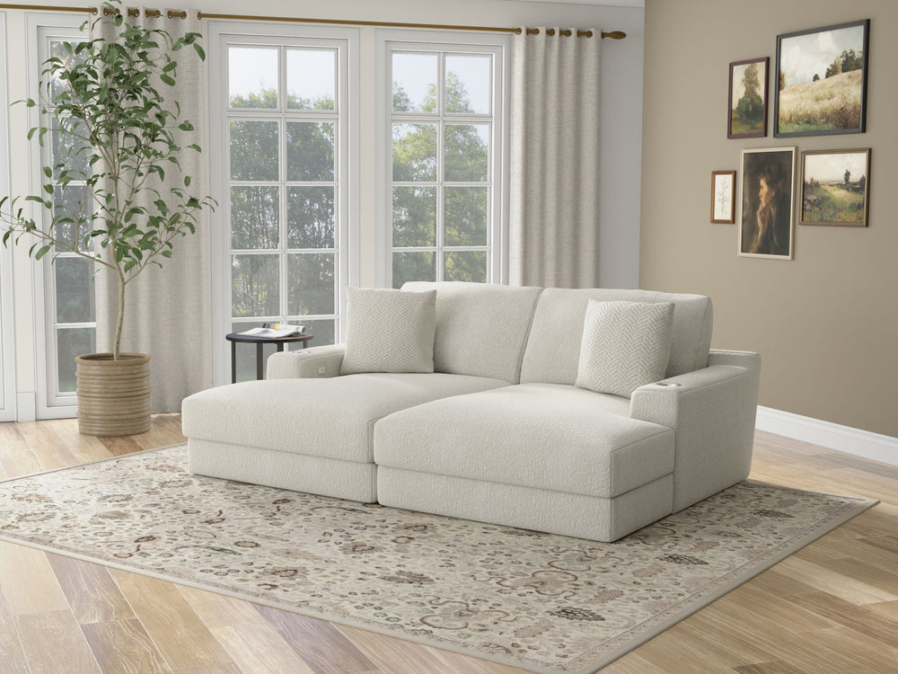 Cozy - 2 Piece Double Wide Chaise With USB Charging Ports