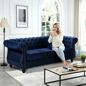 Chesterfield 3 Seater Sofa With Rolled Arms