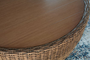 Double Point - Round Cocktail Table - Beige