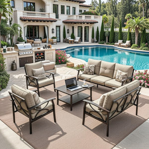 Patio Furniture Set & Coffee Table For Backyard