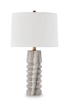 Desmont - Marble Table Lamp - White / Beige / Gray
