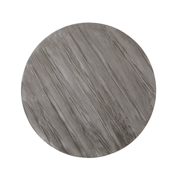 Coffee Table With Wood Patterned Tabletop And Iron Frame - Gray