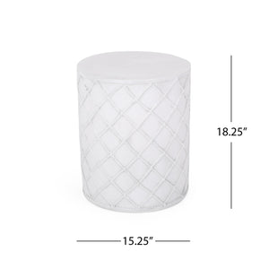 End Table, Outdoor - Antique White