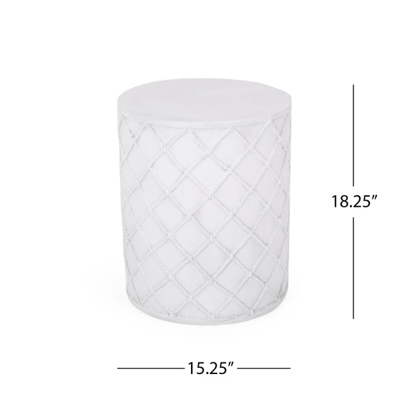 End Table, Outdoor - Antique White