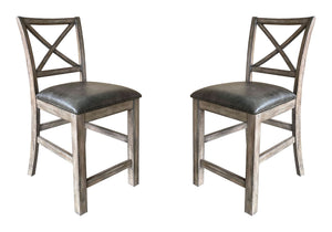 Lodge Dining - Upholstered Counter Chair (Set of 2) - Siltstone