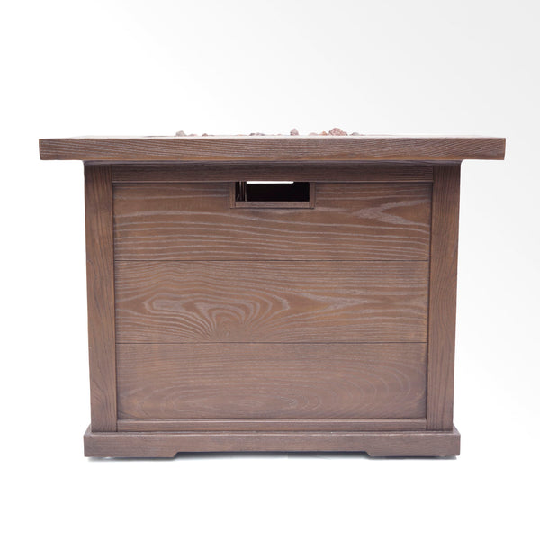 Outdoor Patio Square Gas Burning Mgo Fire Pit, Tank Inside, 40000 Btu