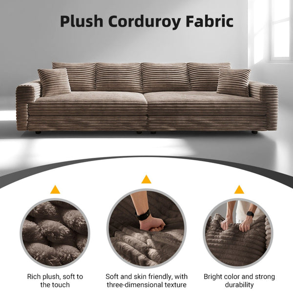 4 Seat Sofa, Deep Seat Couches With Soft Pillows