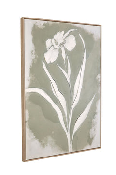 Serene Botanical I Framed Canvas - Beige
