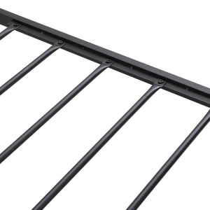 Modern Bed Frame With LED Lights, Upholstered Headboard, USB Charging