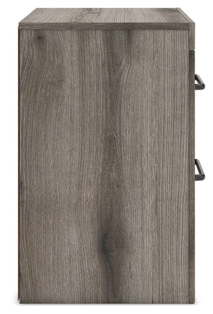 Graystorm - Two Drawer Night Stand - Brown Gray