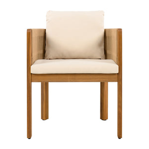 Outdoor Dining Set & Table And Rope Chairs