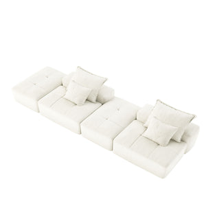 Modern Oversized Diy Combination Modular Sectional Sofa With Pillows