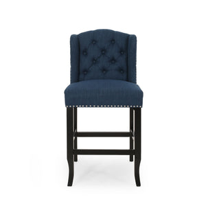 Vienna - Fabric Tufted Counter Stool With Nailhead Accents (Set of 2)
