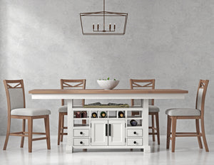 Americana Modern Dining - Island Counter-Height Extendable Dining Table - Cotton
