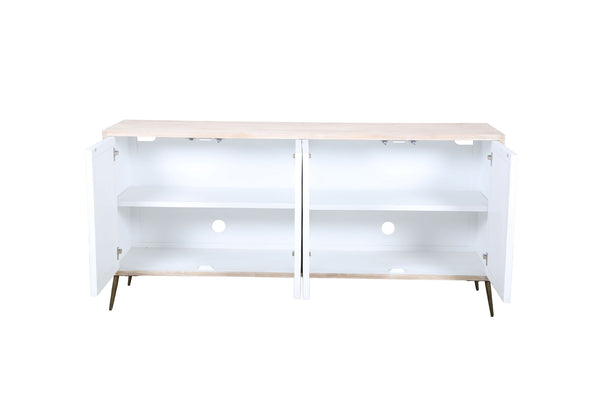 Xander - Server - White Wash Mango / Mosaic Ivory / Brass / Ebony