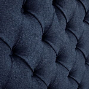 Transitional Upholstery Headboard With Tufted Buttons And Nailhead Trim