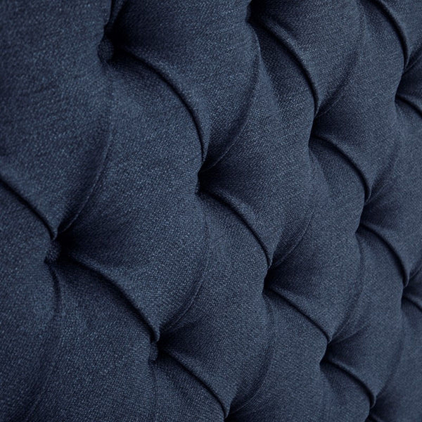 Transitional Upholstery Headboard With Tufted Buttons And Nailhead Trim