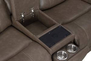 Hancock - Zero Gravity Power Reclining Console Loveseat P3