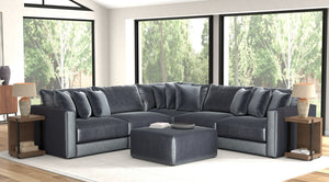 Remington - Modular Sofa And Cocktail Ottoman - Slate