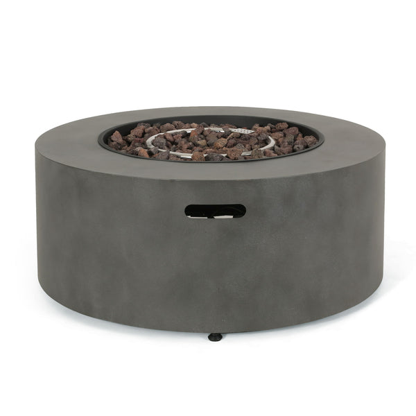 Round Iron Fire Pit With 40, 000 Btu