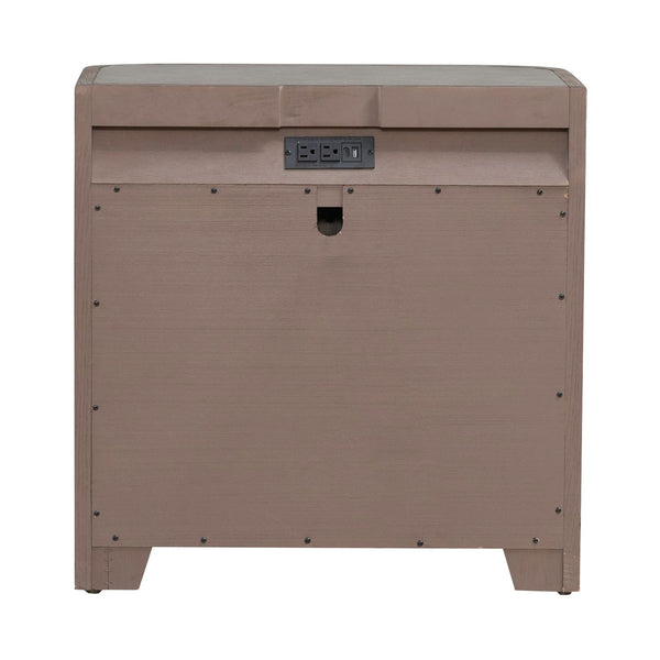 South Bend - Nightstand With Charging Station - Burnished Clay