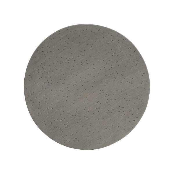 Modern Outdoor Lightweight Concrete Side Table With Hourglass Design - Light Gray
