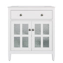 Bathroom Vanity With Ceramic Sink, Adjustable Shelf & Tip Out Tray